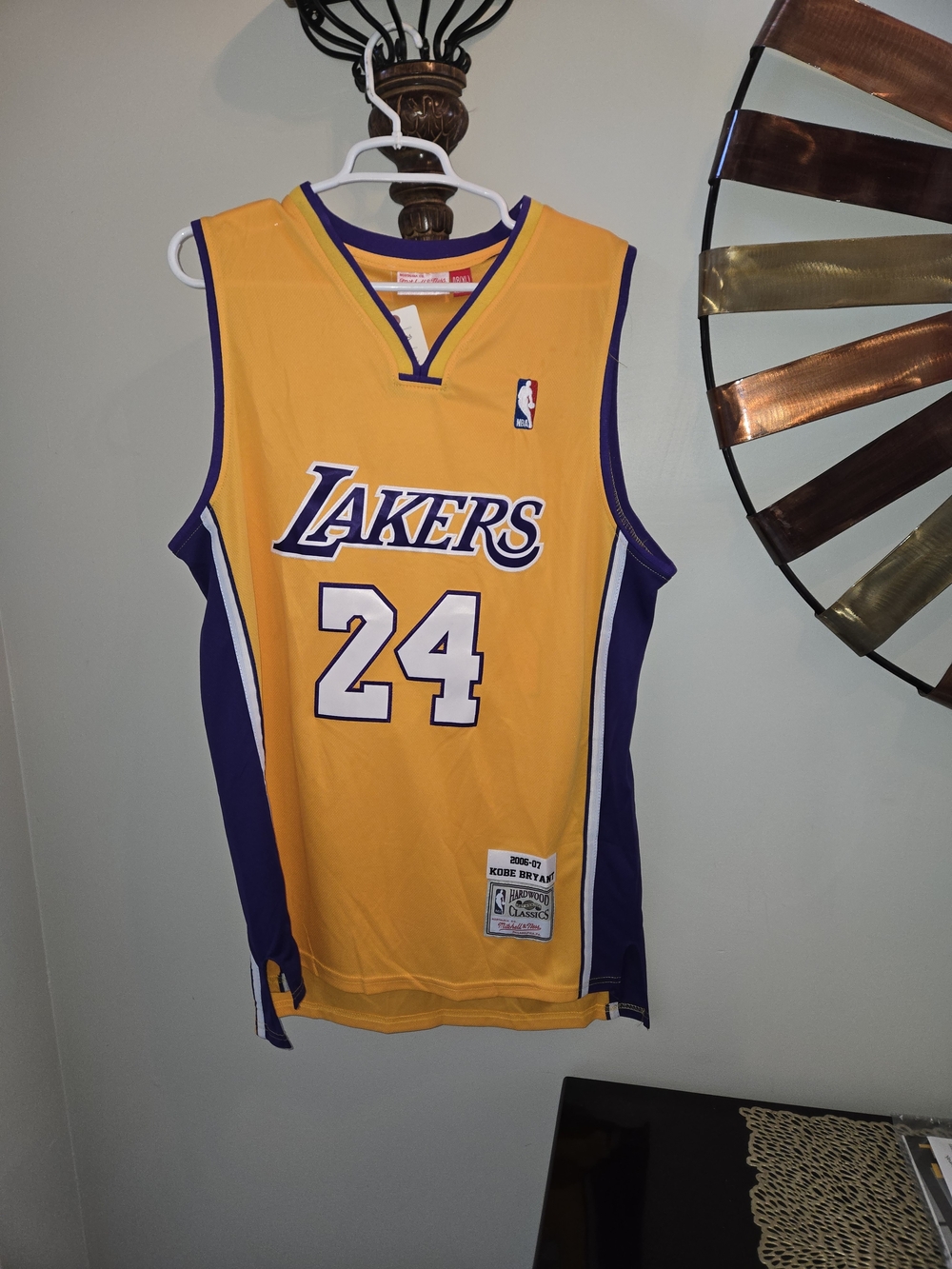 Lakers #24 Yellow Basketball Jersey - Kobe Bryant  XL